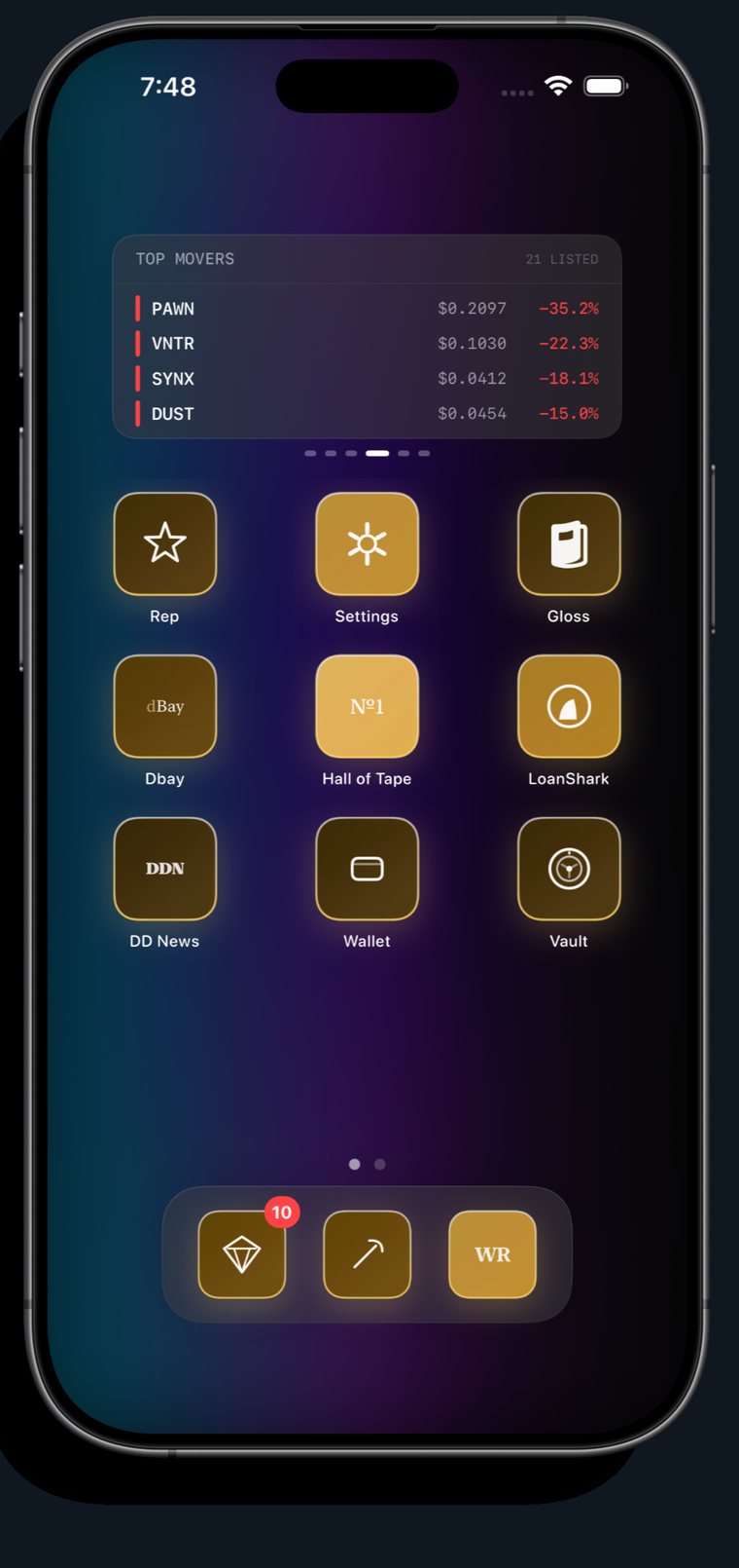GemOS home screen